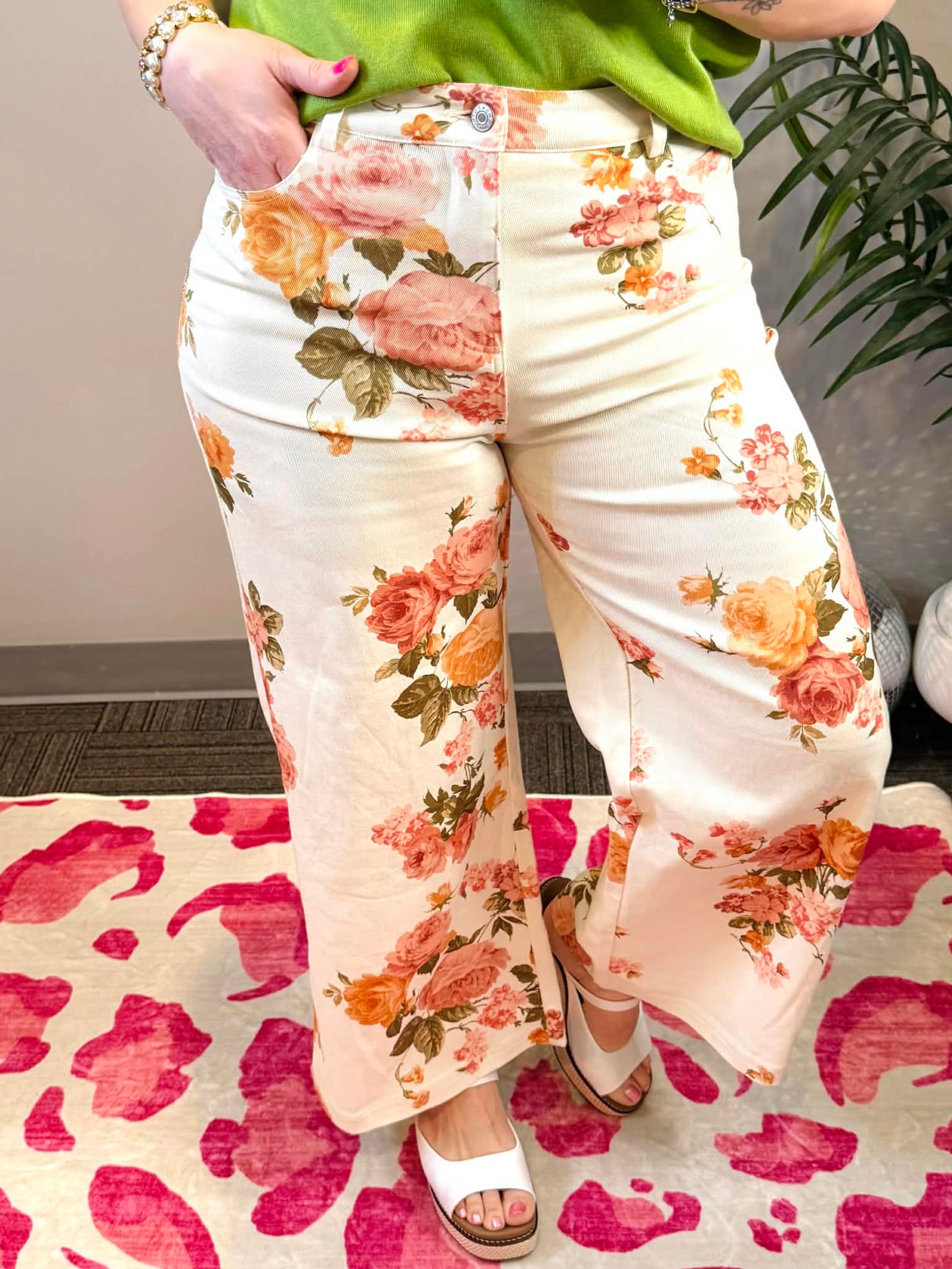 Floral Drift Wide-Leg Pants {S-L}