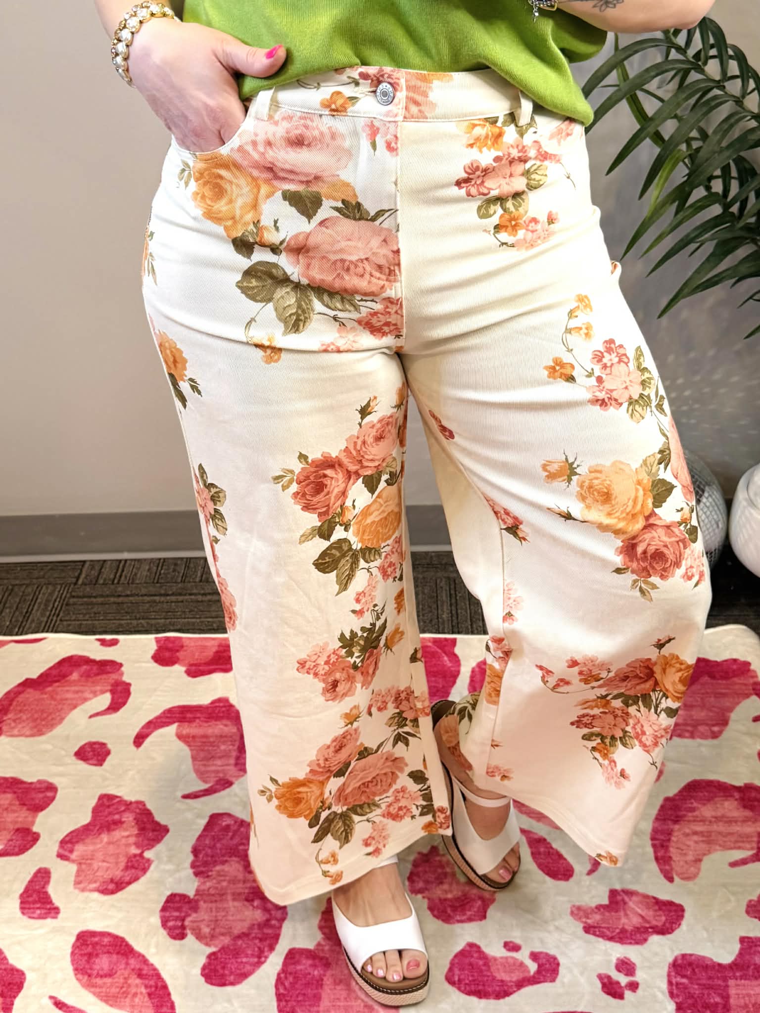 Floral Drift Wide-Leg Pants {S-L} - KaraMarie