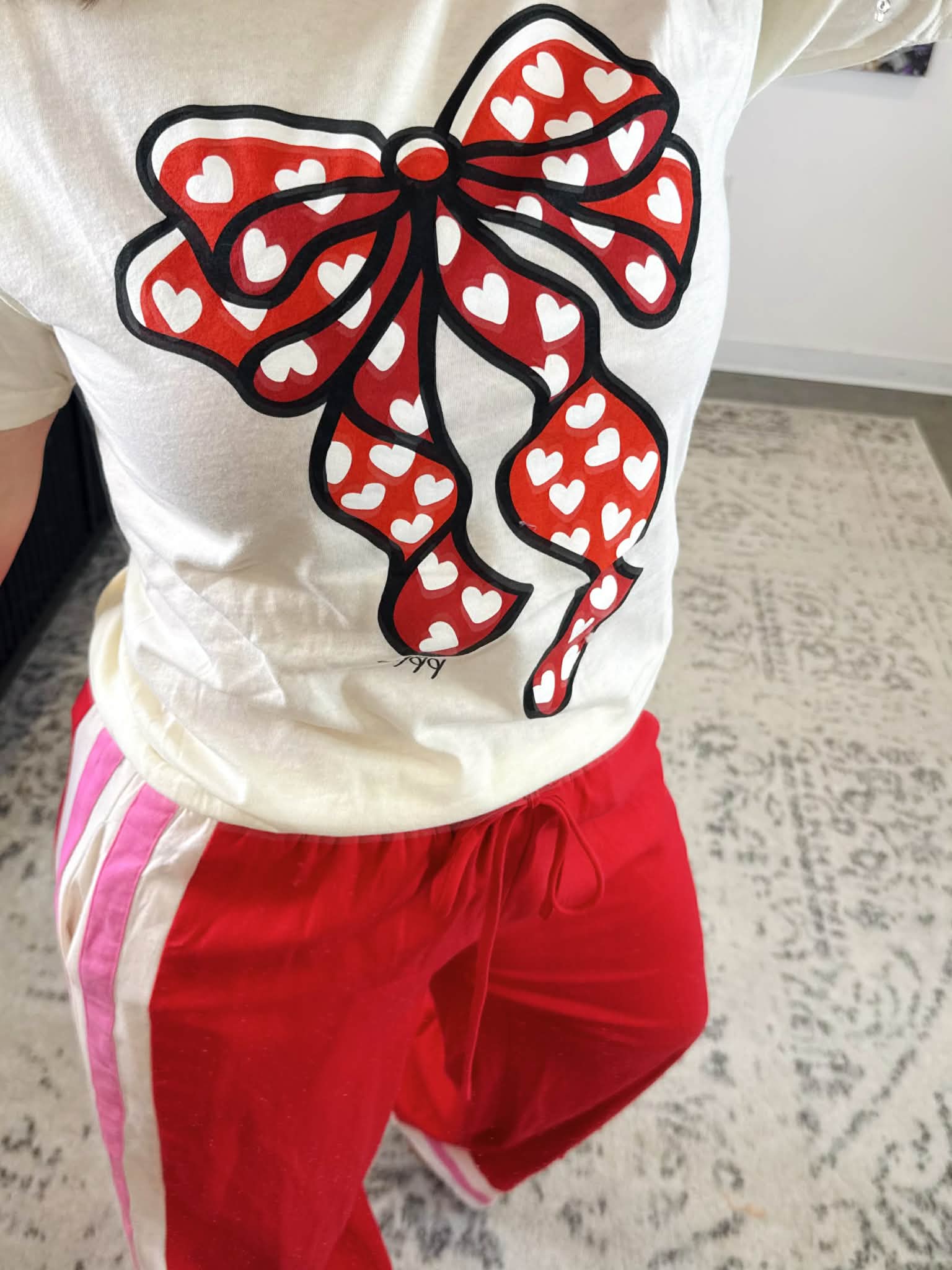 Heart Bow Graphic Tee {S-2X} - KaraMarie