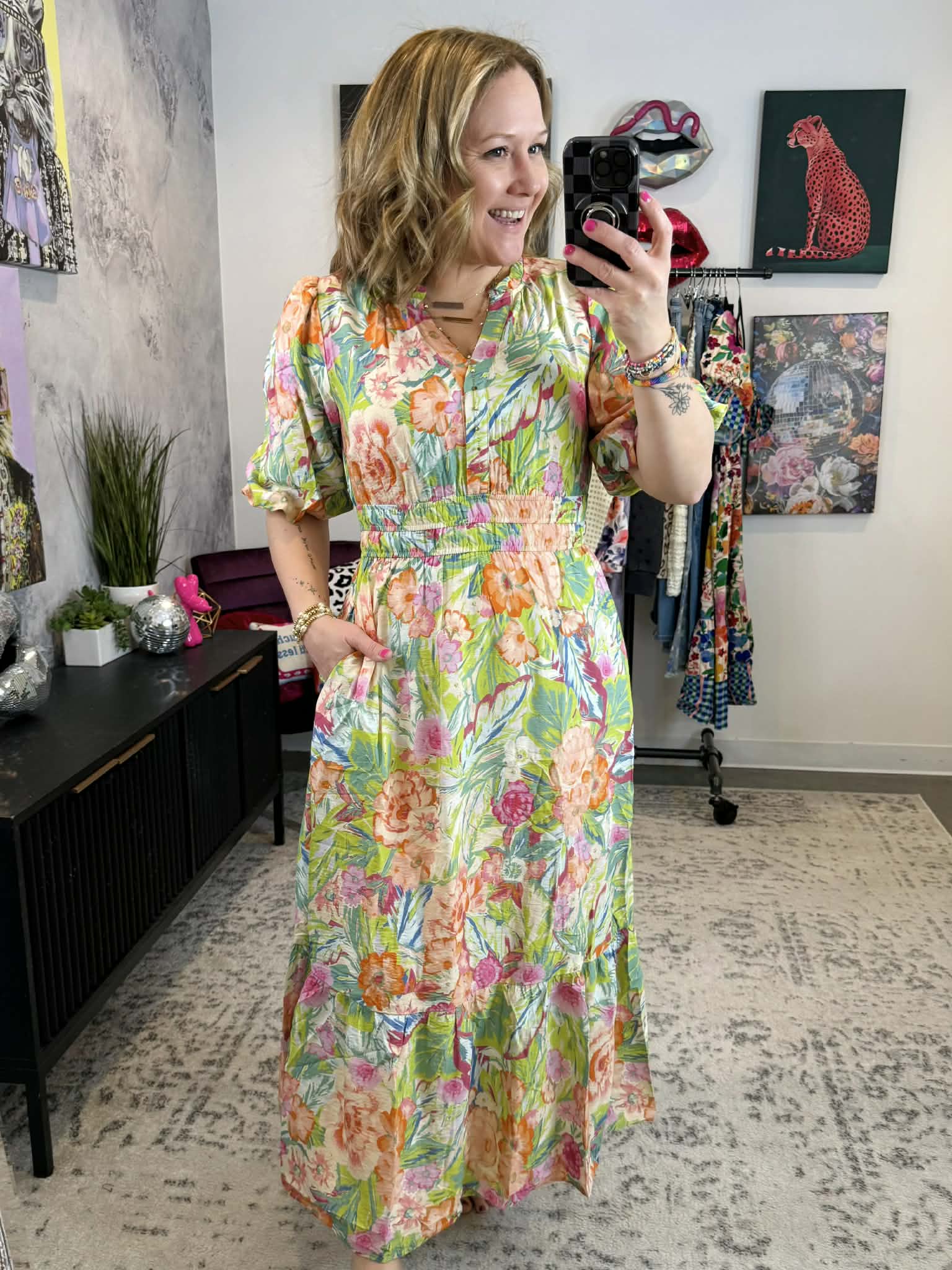 Bloomscape Midi Dress {S-3X} - KaraMarie