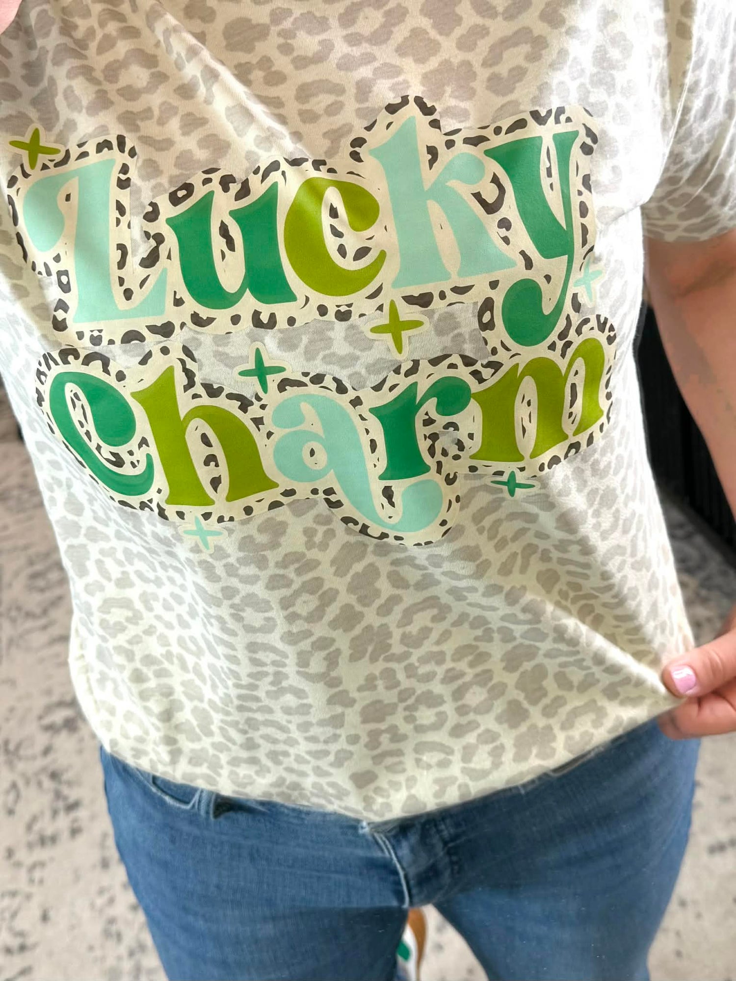 Leopard Lucky Charm Graphic Tee {Custom Order!} - KaraMarie
