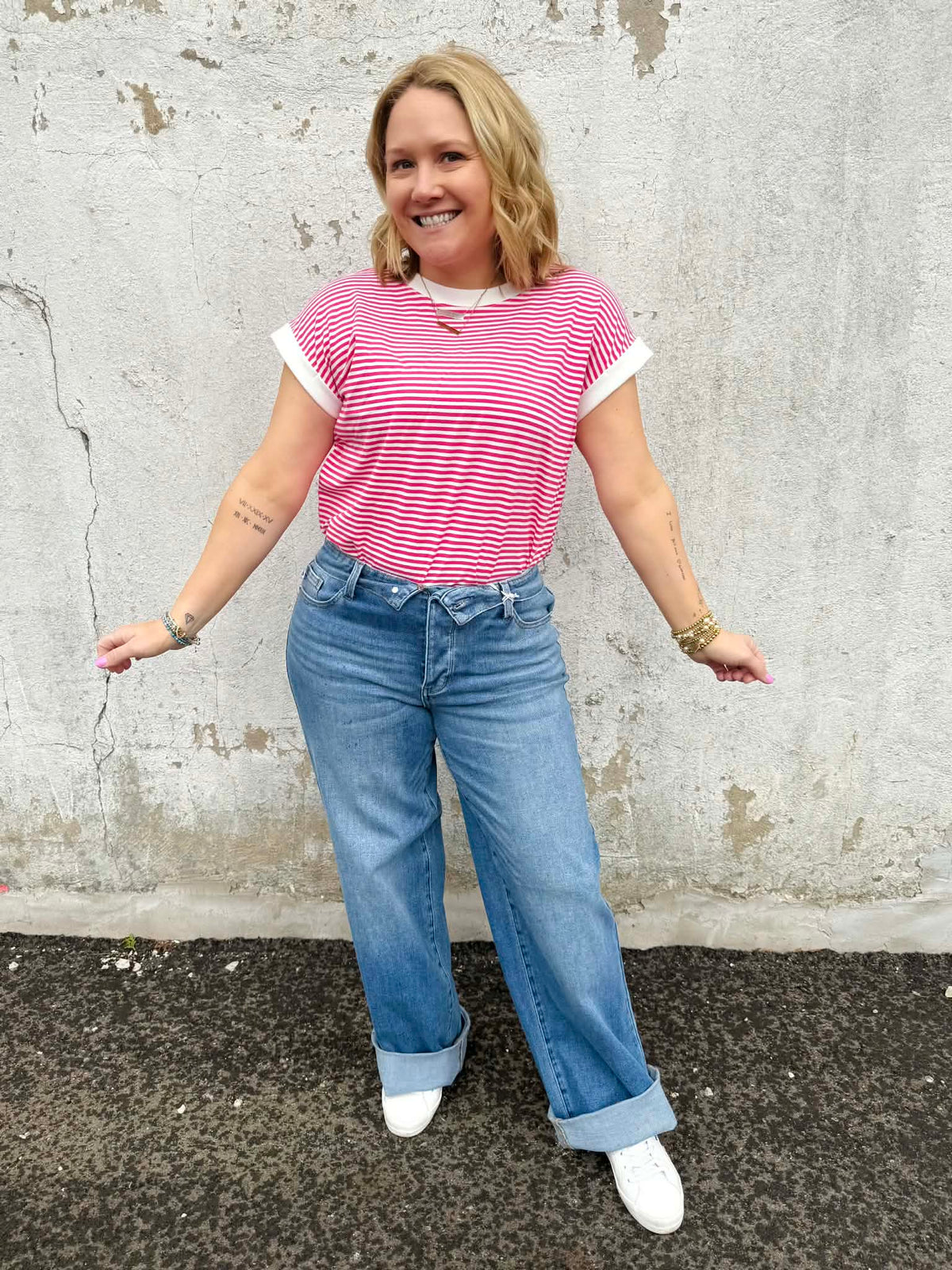 Judy Blue Turnline Fold-Over Straight Jeans {0-22W} - KaraMarie