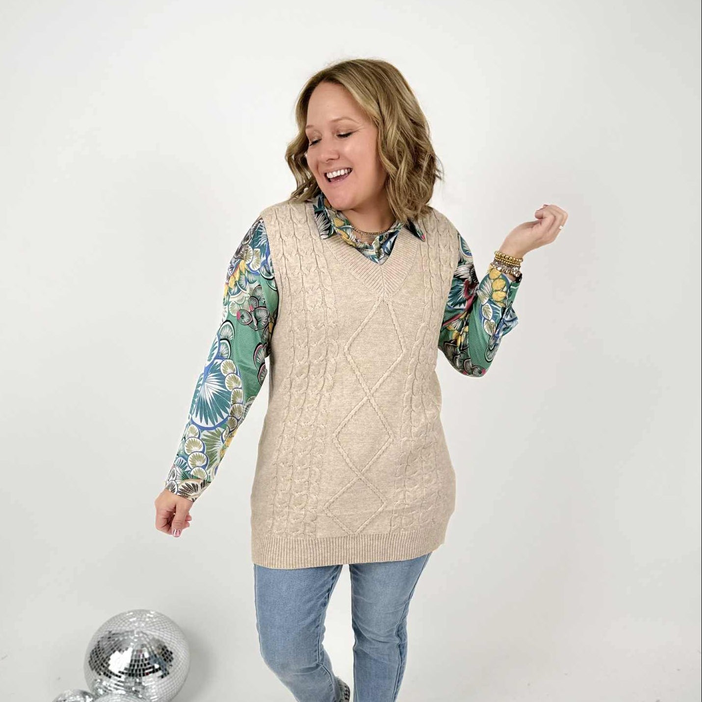 PINK DOORBUSTER! Classic V-Neck Vest Sweater - Two Colors! {S-2X} - KaraMarie