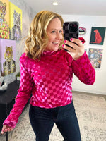 You Da Bomb Velvet Mesh Top {S-3X} - KaraMarie