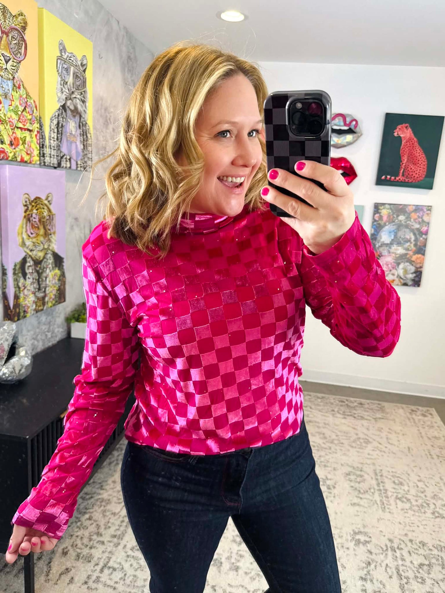 You Da Bomb Velvet Mesh Top {S-3X} - KaraMarie