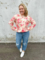 Ampersand University Side Slit Pullover - Petal Season {S-3X} - KaraMarie