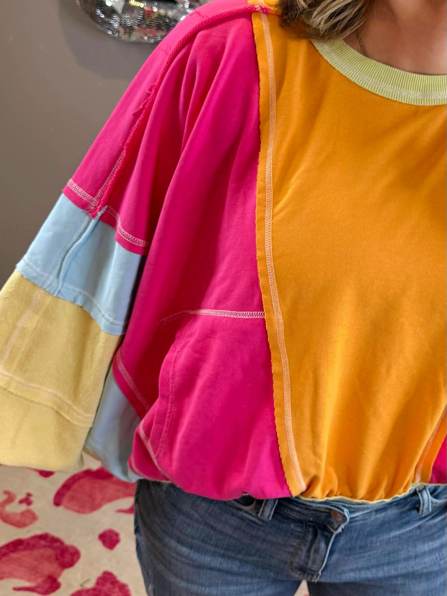 Color Mingle Pullover in Orange {S-XL}