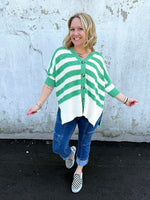 Layered Comfort Buttoned Cardigan in Green {S-L} - KaraMarie