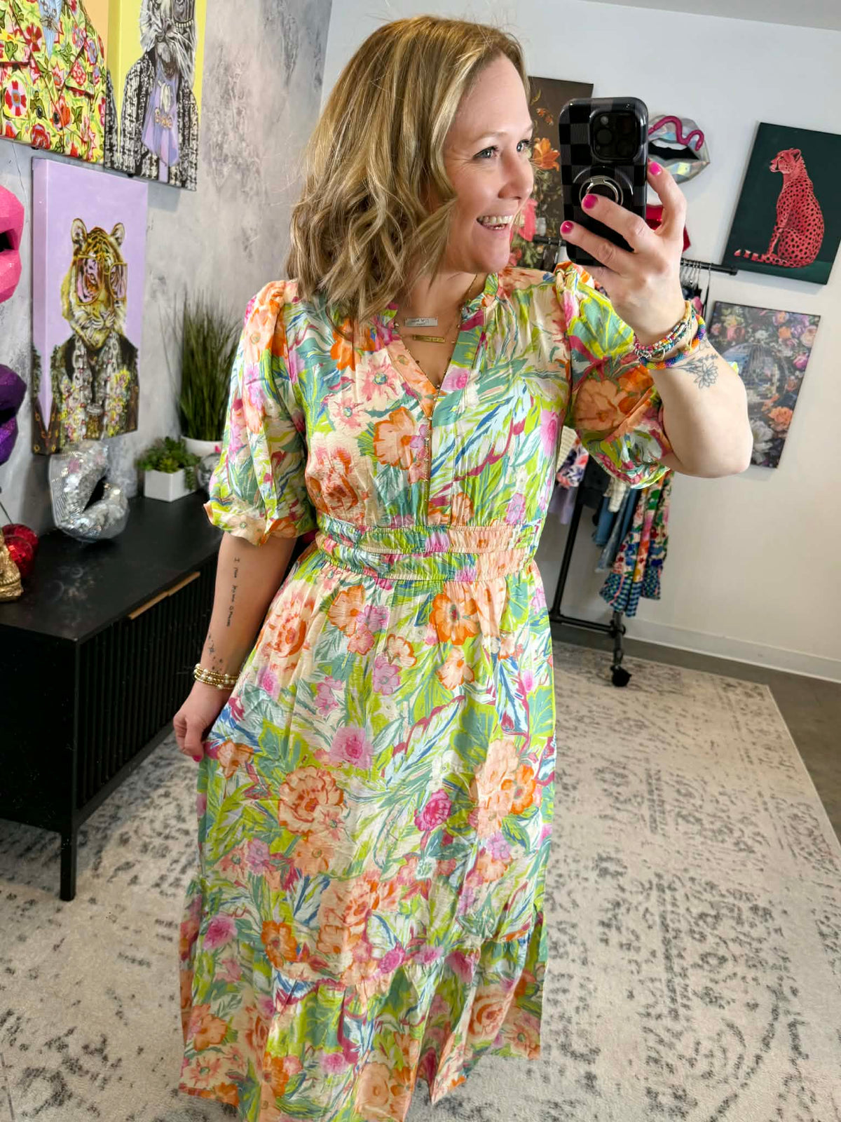 Bloomscape Midi Dress {S-3X} - KaraMarie