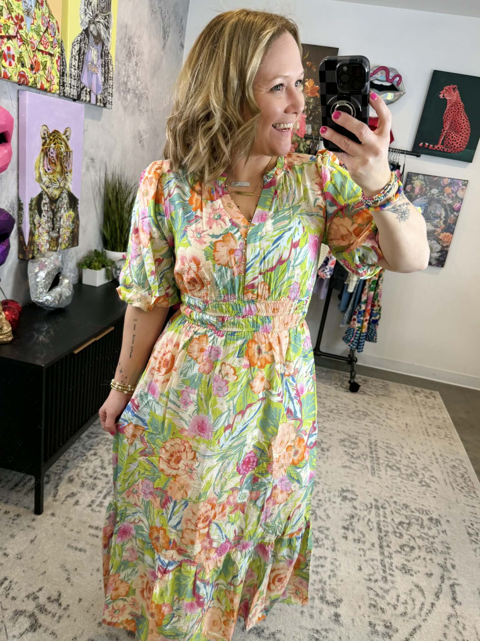 Bloomscape Midi Dress {S-3X} - KaraMarie