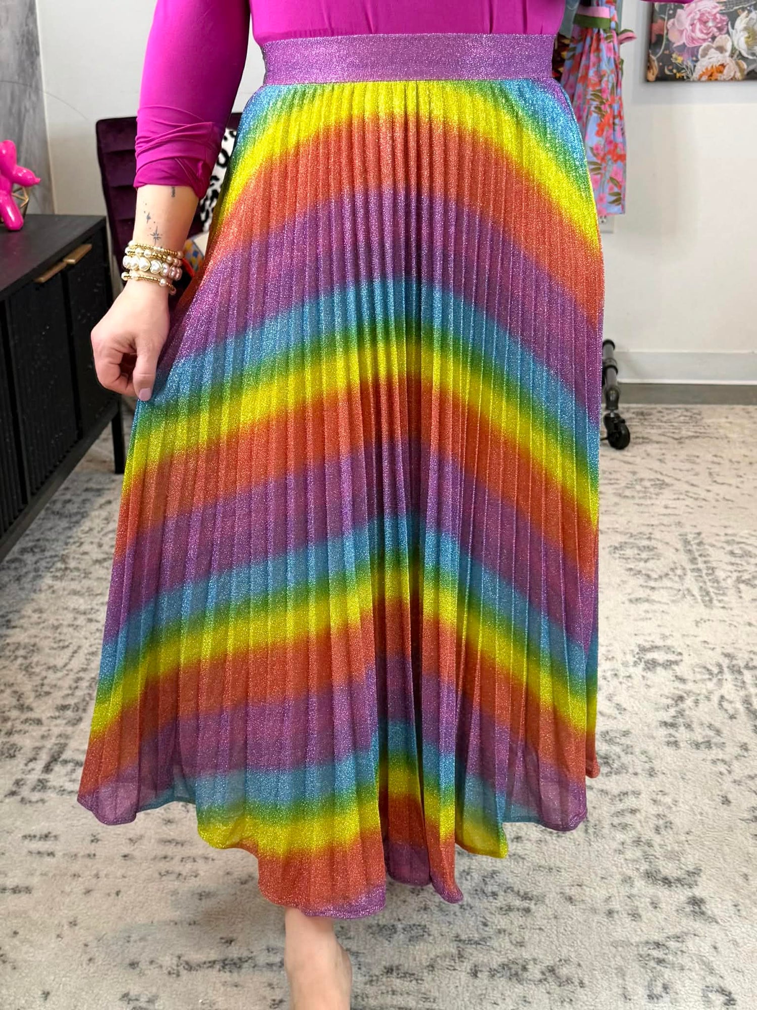 Metallic Rainbow Marvel Skirt {S-L} - KaraMarie