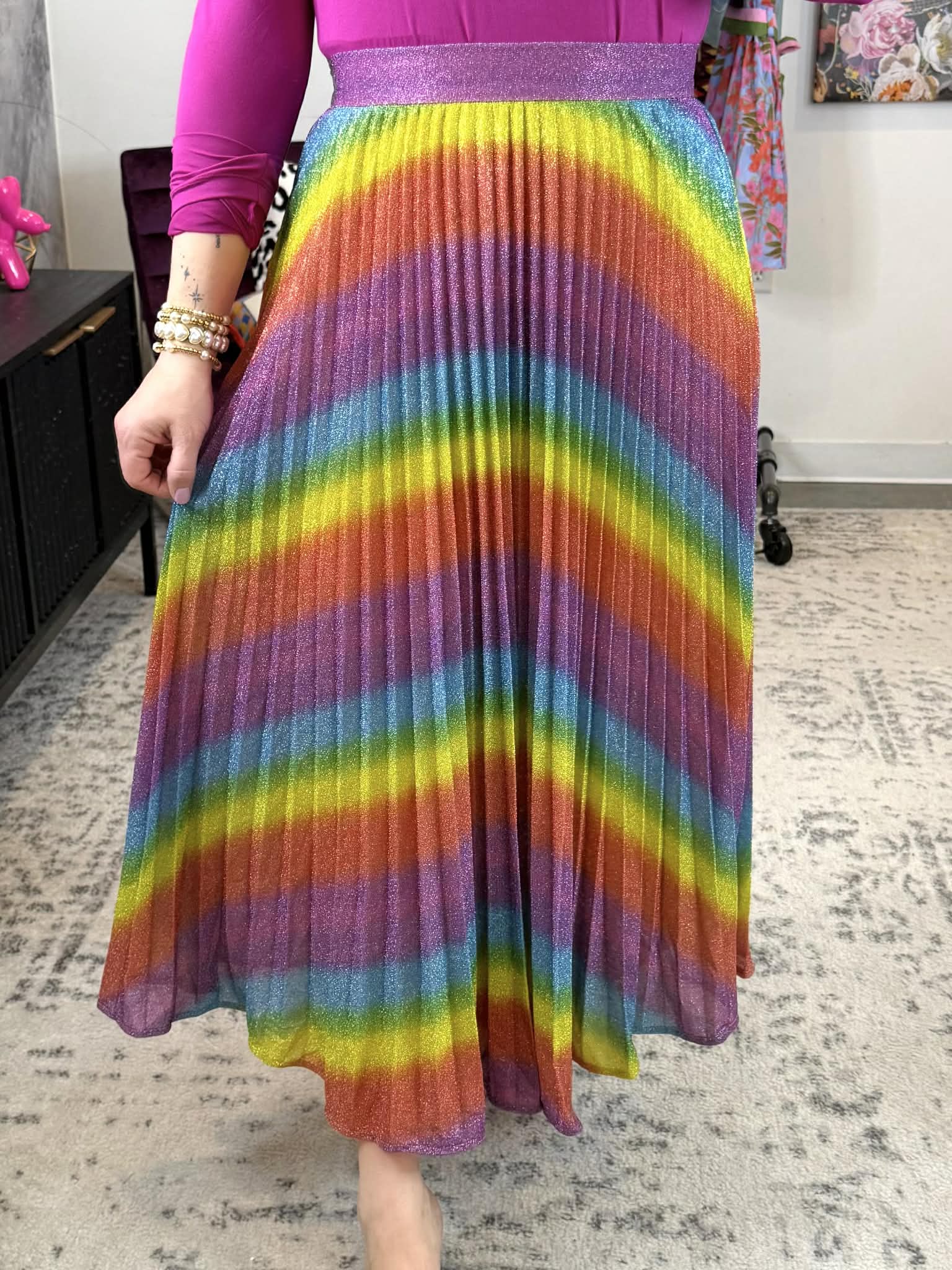 Metallic Rainbow Marvel Skirt {S-L} - KaraMarie