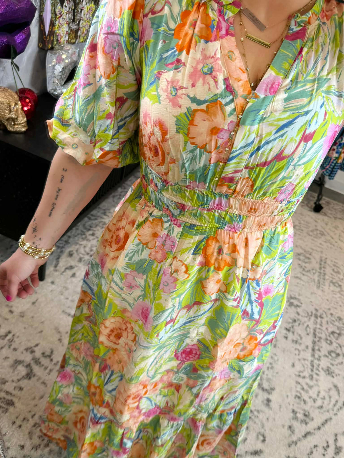 Bloomscape Midi Dress {S-3X} - KaraMarie