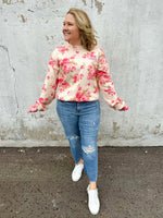 Ampersand University Side Slit Pullover - Petal Season {S-3X} - KaraMarie