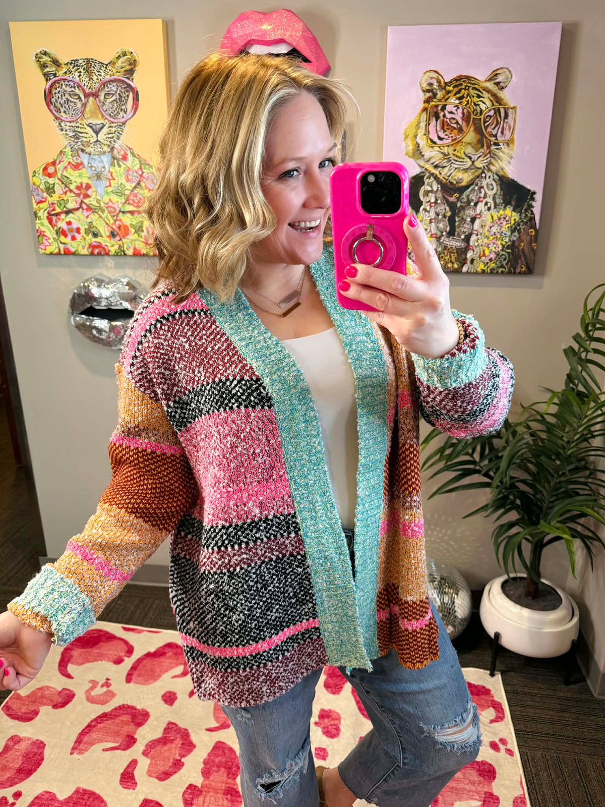 Vibe Block Cardigan {S-L} - KaraMarie