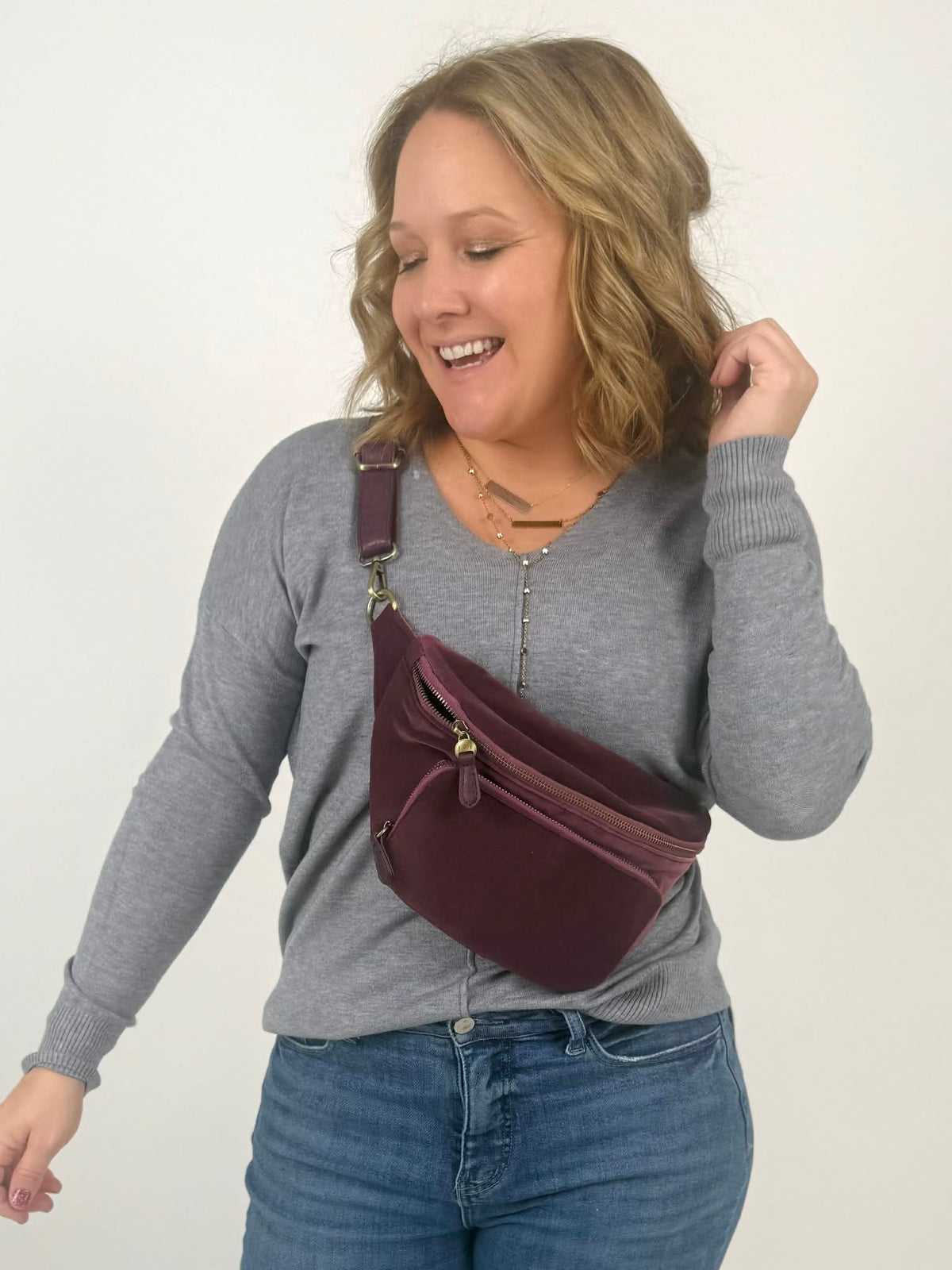 BLACK FRIDAY DEAL!! Joy Susan Rory Velvet Sling/Belt Bag {Multiple Colors!} - KaraMarie