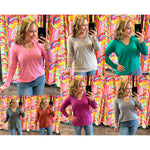 Central Line V-Neck Sweater - Multiple Colors {S/M-L/XL} - KaraMarie