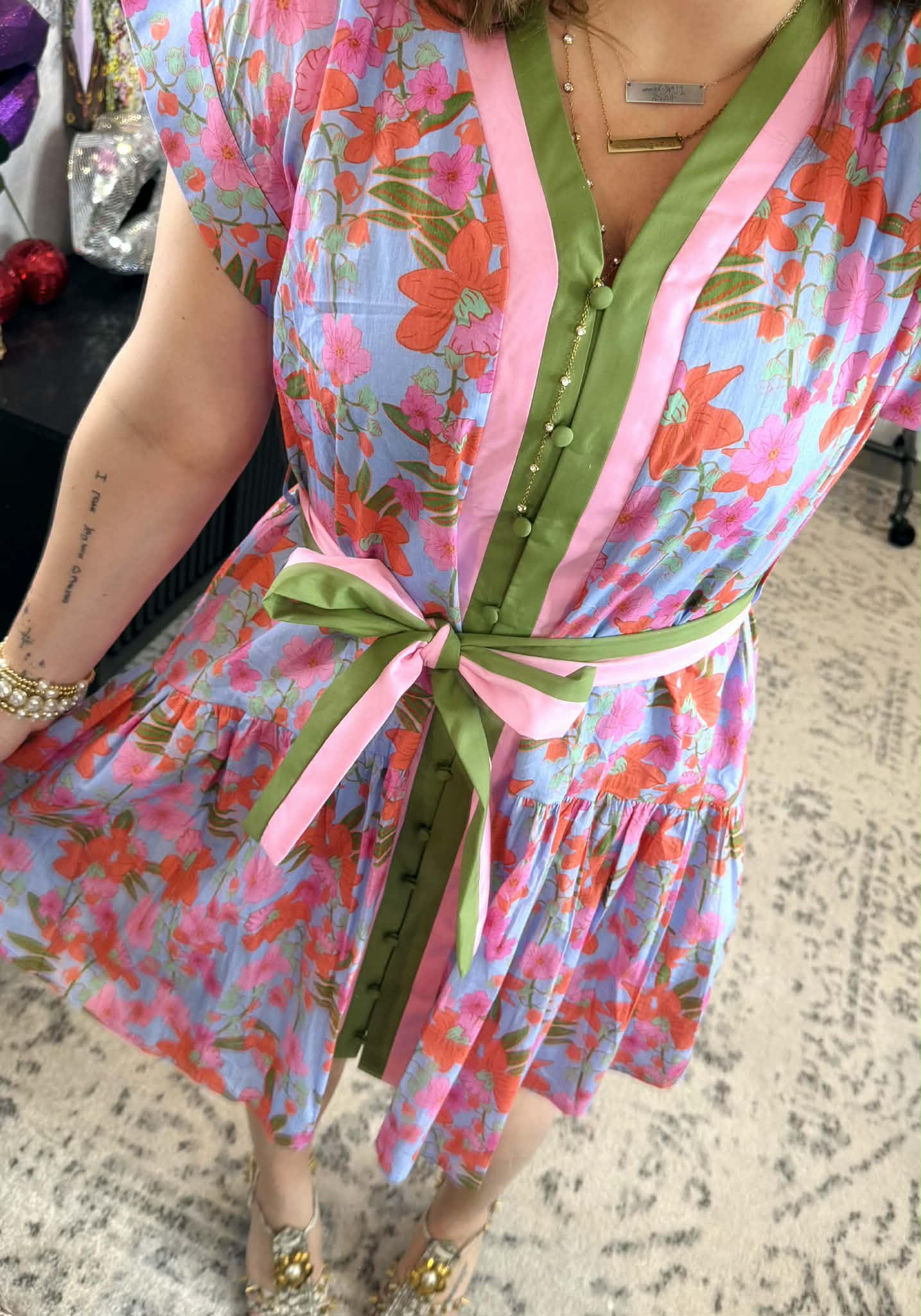 Blossom Parade Button Dress {S-L} - KaraMarie