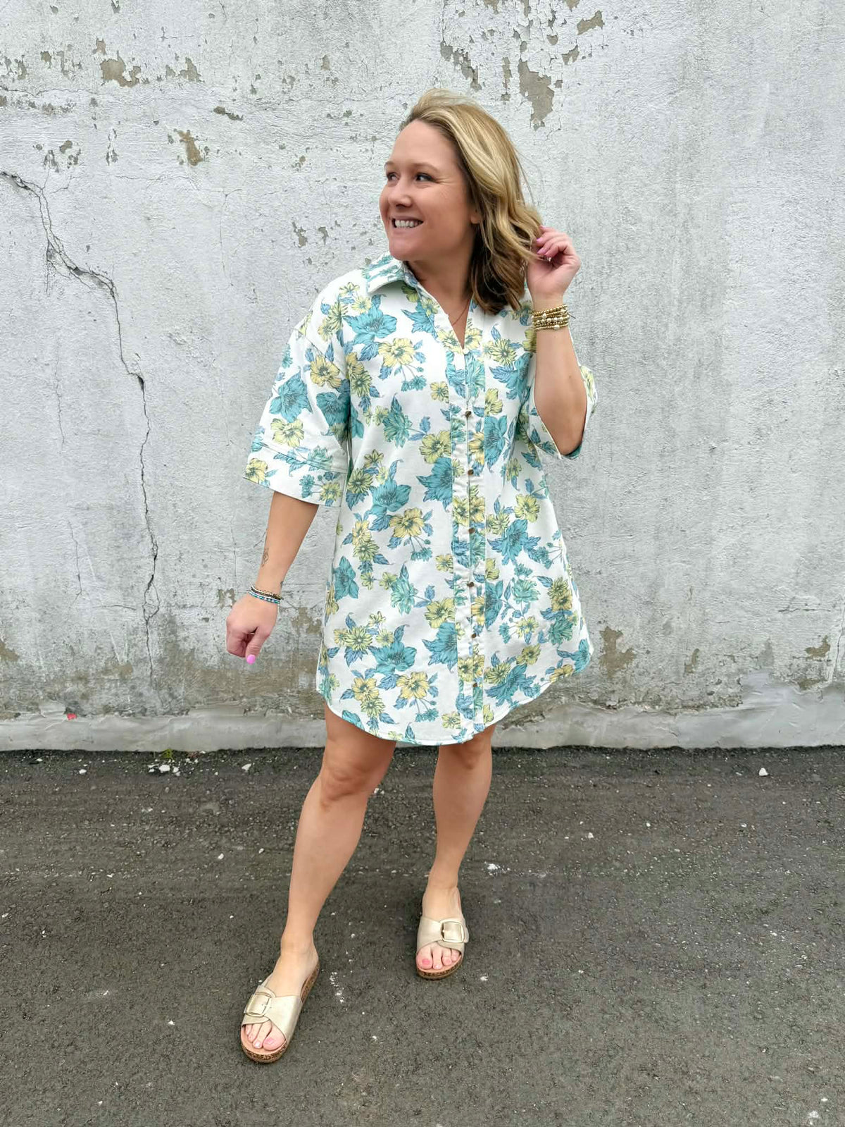 Petalway Denim Shirt Dress {S-L} - KaraMarie