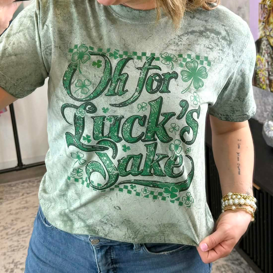 Oh For Luck's Sake Graphic Tee {Custom Order!} - KaraMarie