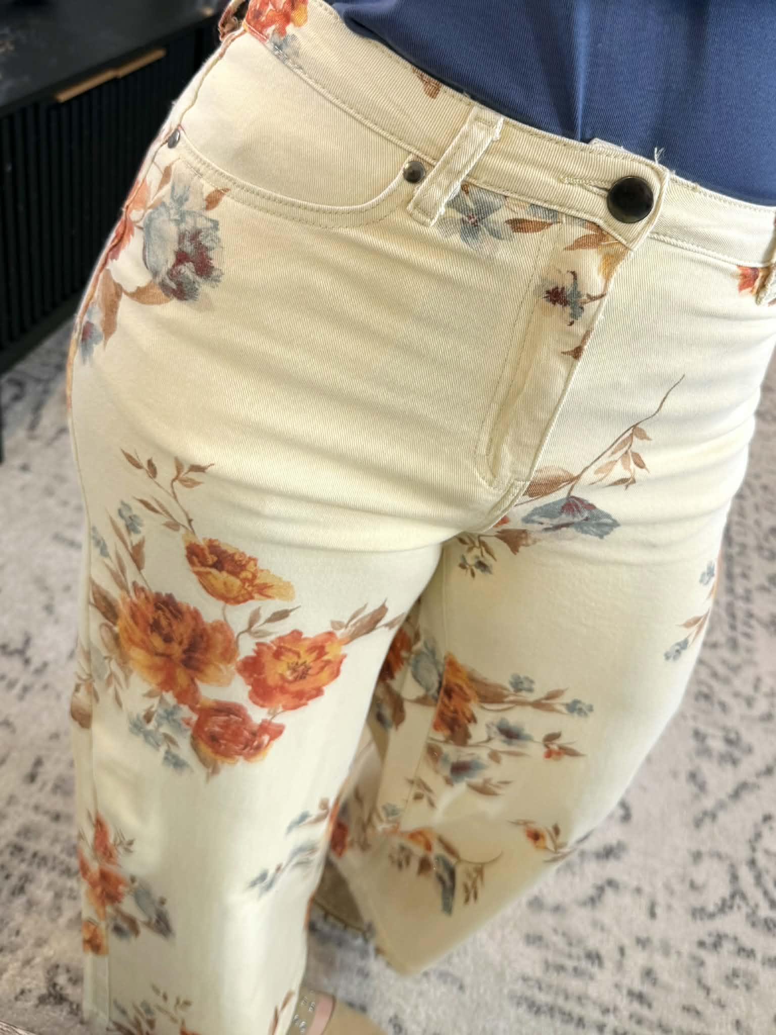Petal Path Twill Pants {S-3X} - KaraMarie