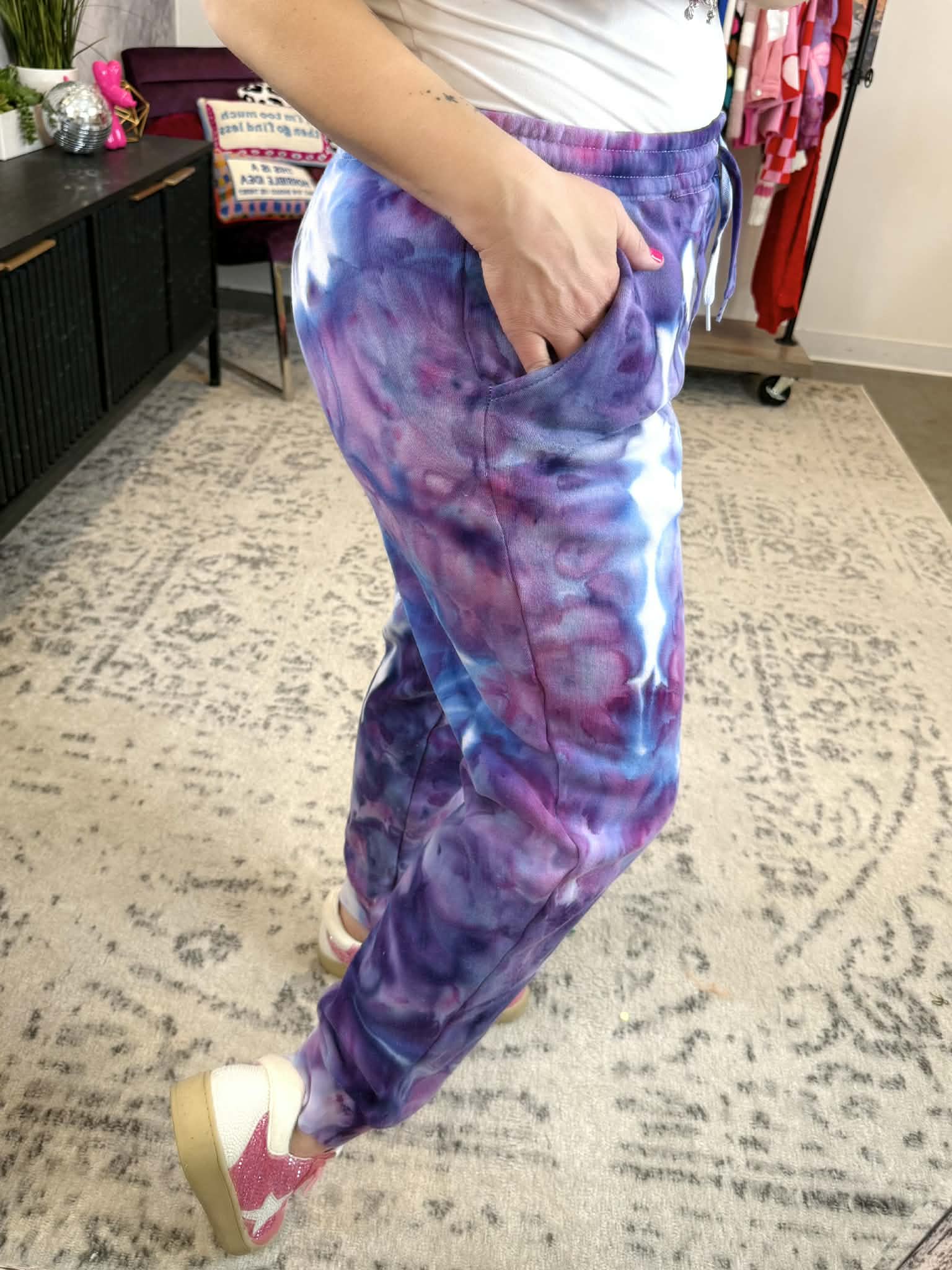 KMB EXCLUSIVE!!! Will You Be Mine Joggers {Custom Ice Dye} - KaraMarie