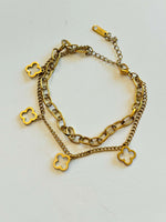 Clover Charm Bracelet {Waterproof} {Gold/Silver} - KaraMarie