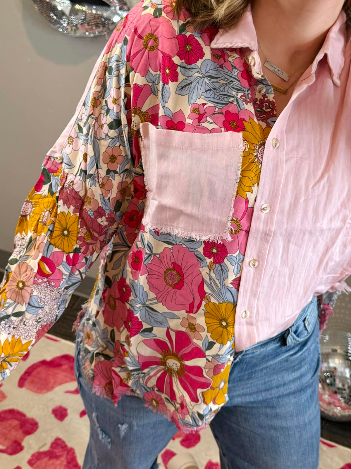 Vintage Bloom Button-Up Top {S-XL} - KaraMarie