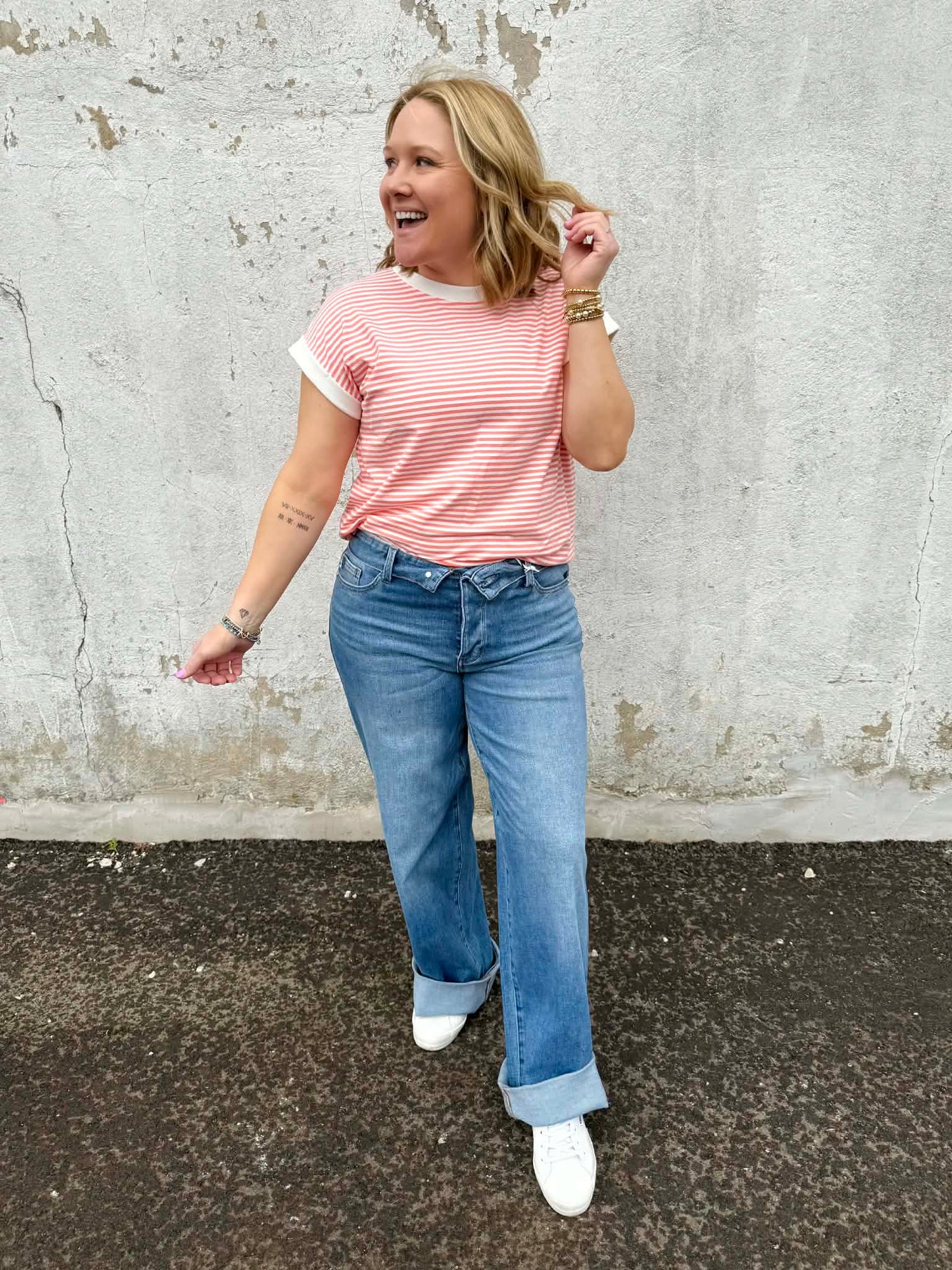 Judy Blue Turnline Fold-Over Straight Jeans {0-22W} - KaraMarie