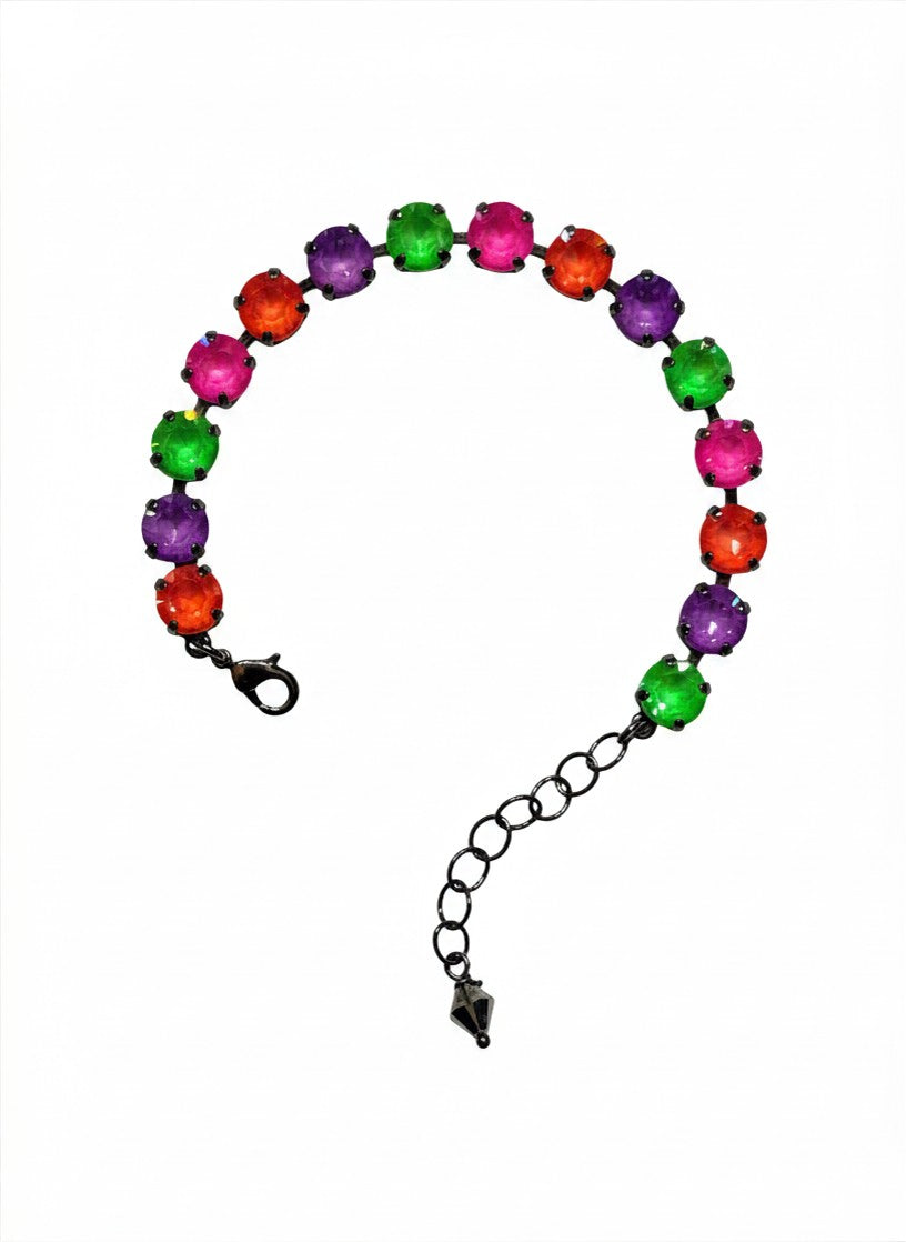 FriYAY Sparkle Drop :: 8mm Diamonds Bracelet :: Neon Carnival