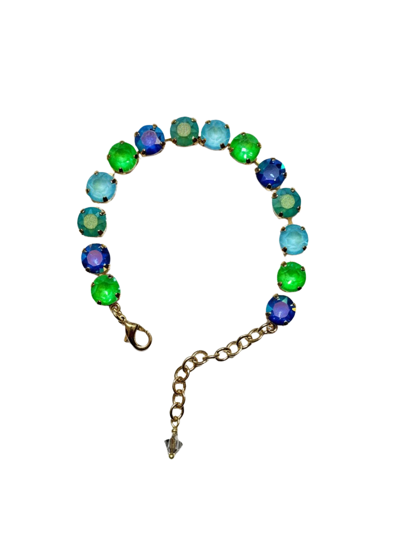FriYAY Sparkle Drop :: 8mm Diamonds Bracelet :: Neon Ocean