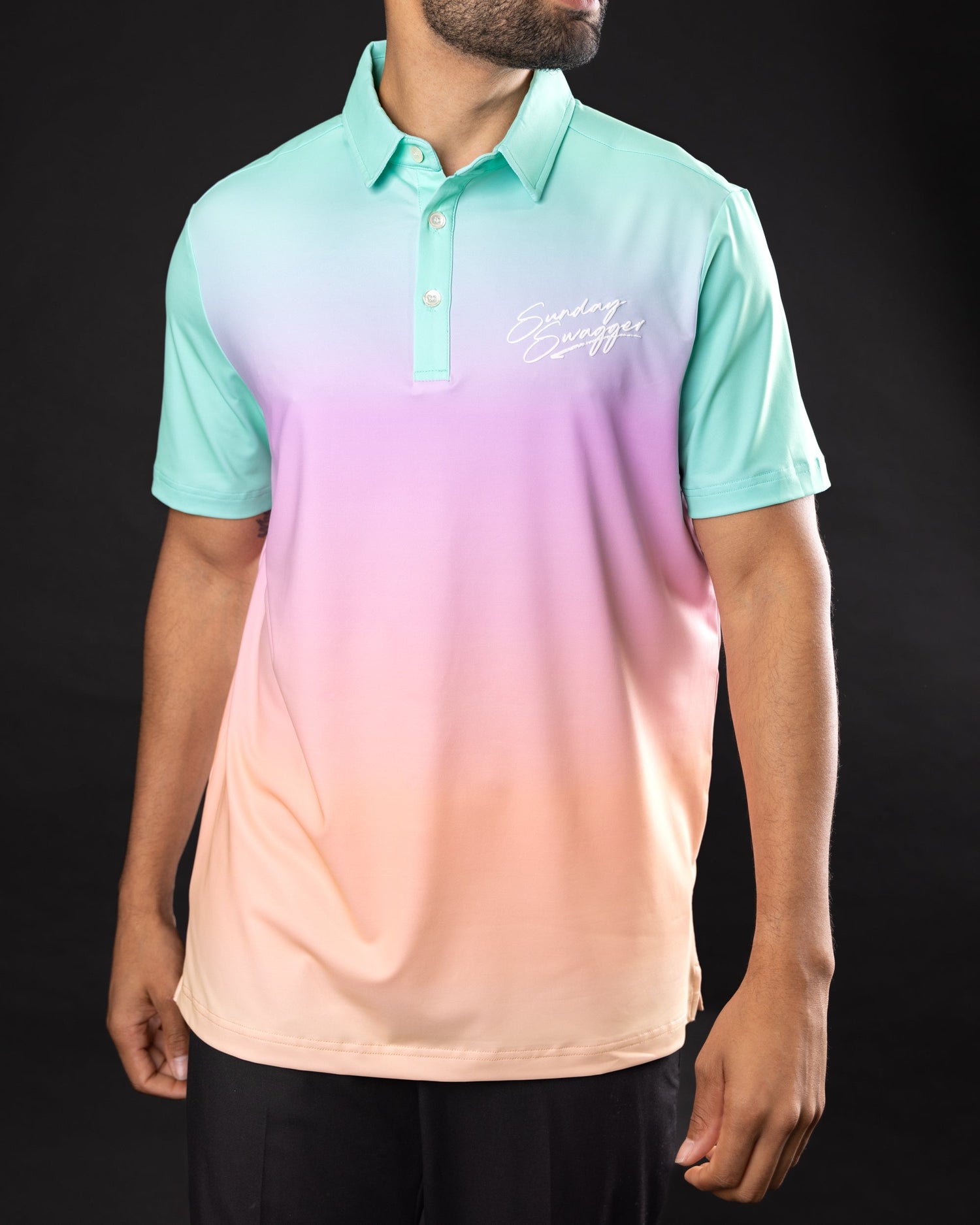 Sunset - Sunday Swagger Men's Golf Polo - KaraMarie