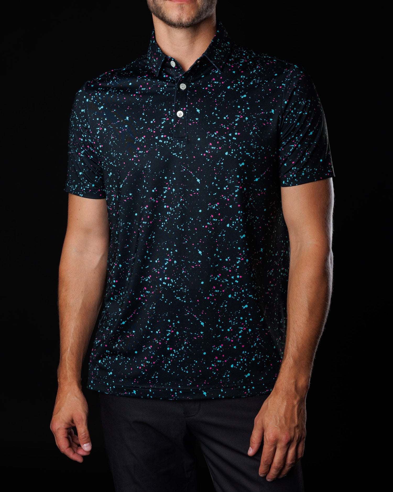 Cosmic - Sunday Swagger Men's Golf Polo - KaraMarie