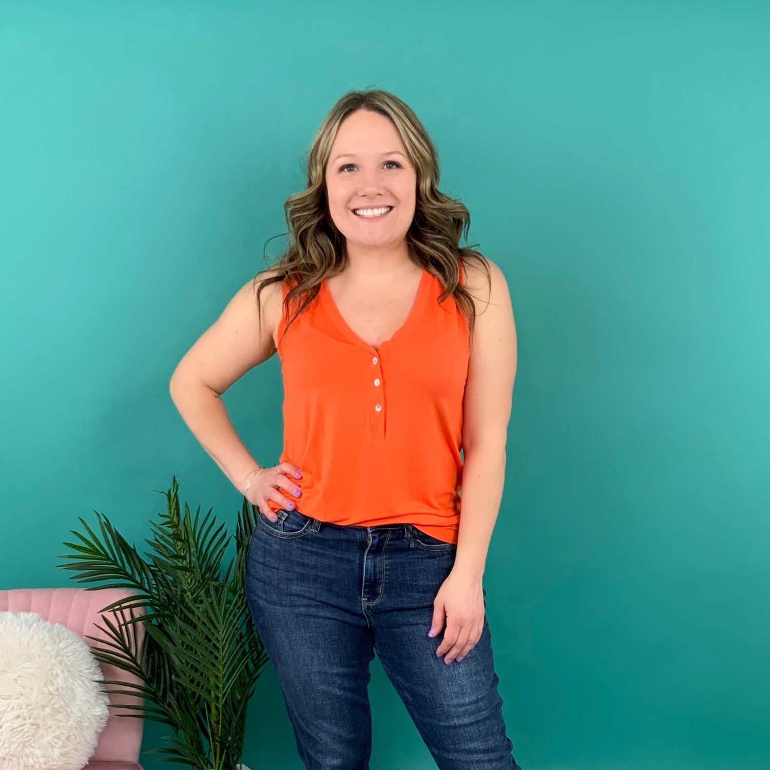 Cherish My Love Top In Orange