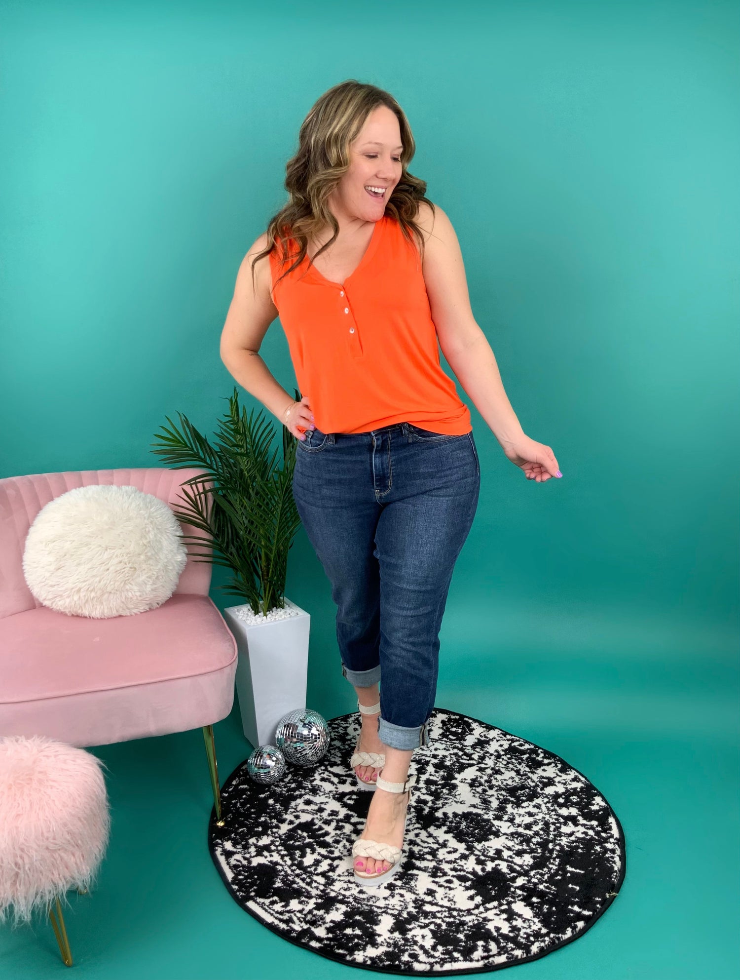 Cherish My Love Top In Orange