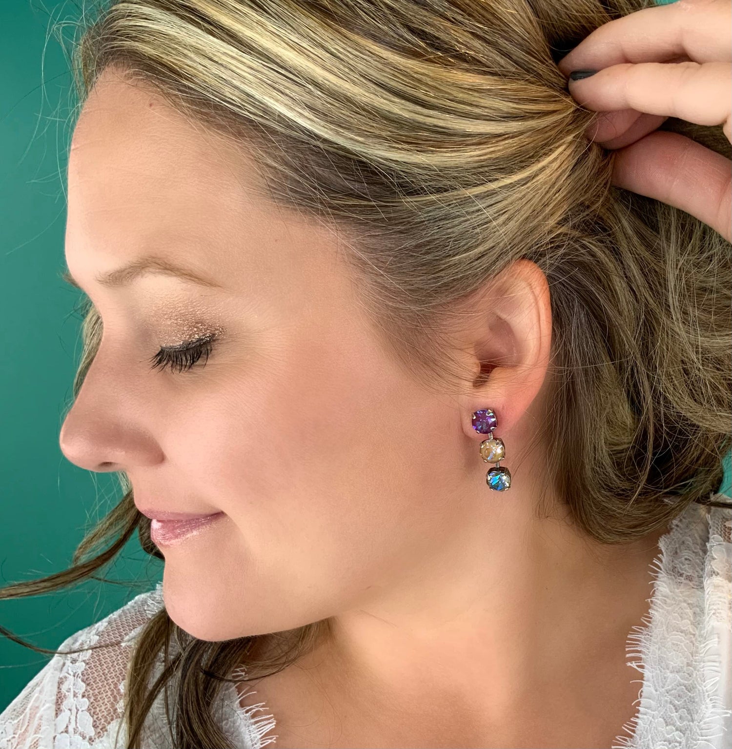 Polka Dot Earring in Fall Hues