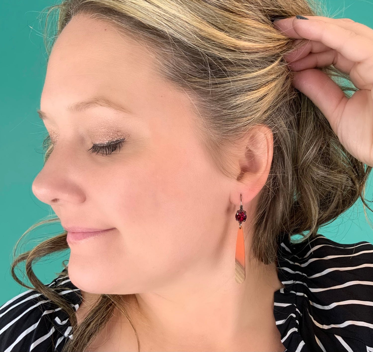 Mixed Signal Wood Earrings