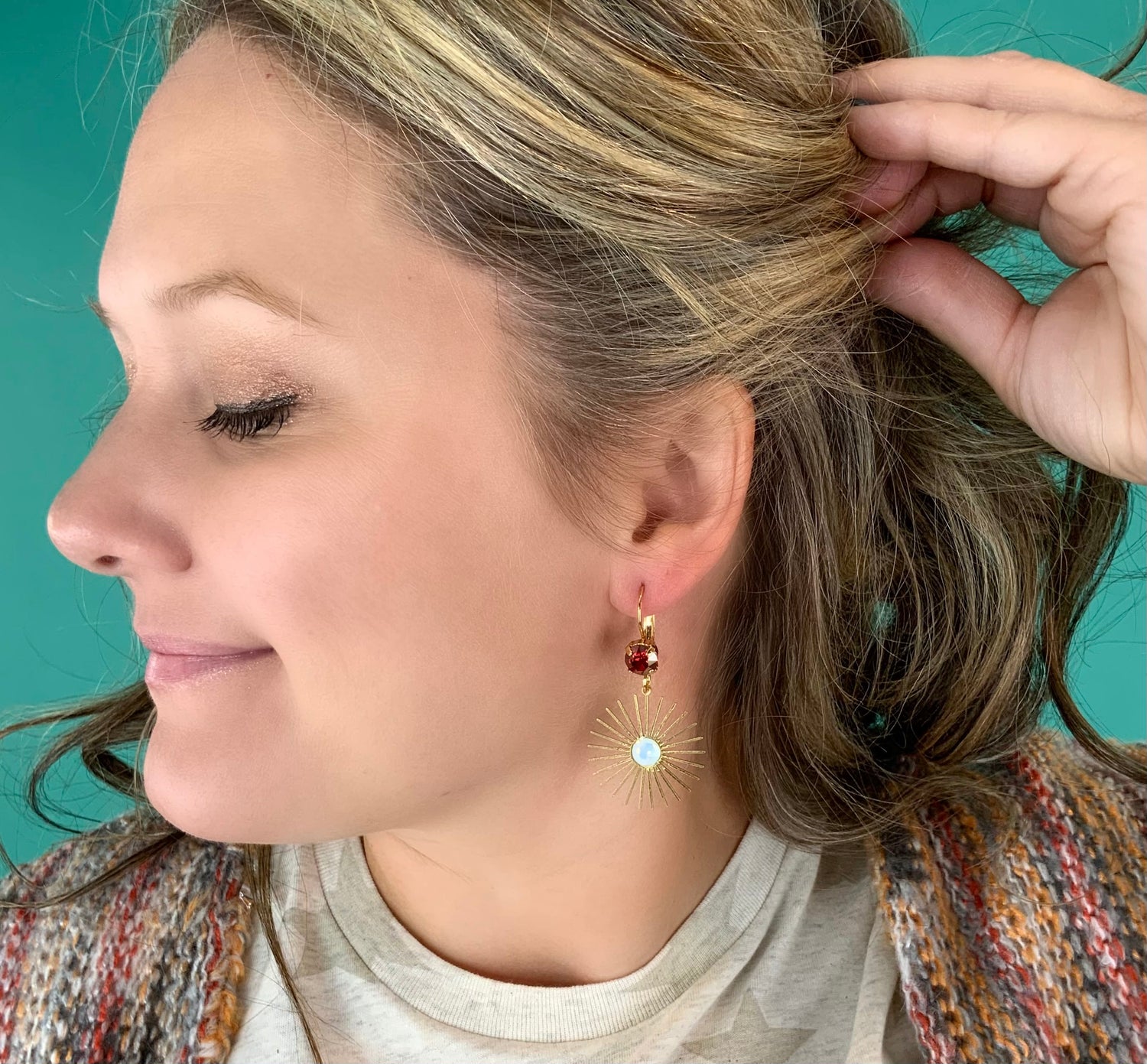 Golden Sunburst Earrings