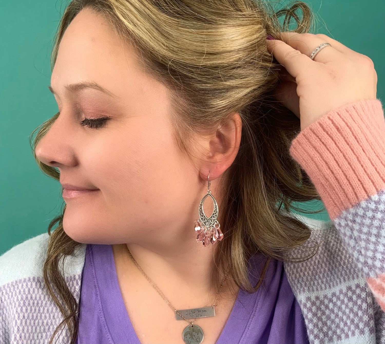 Cotton Candy Chandlier Earrings