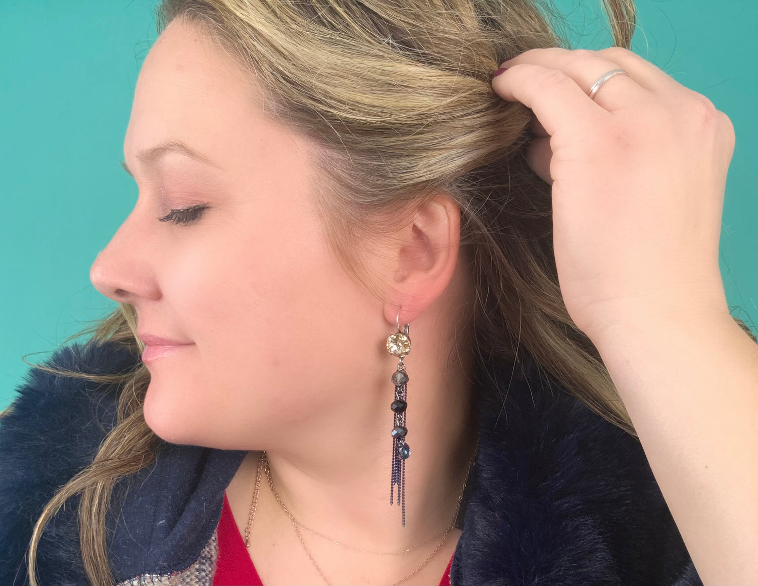 Moonlit Drop Fringe Earrings