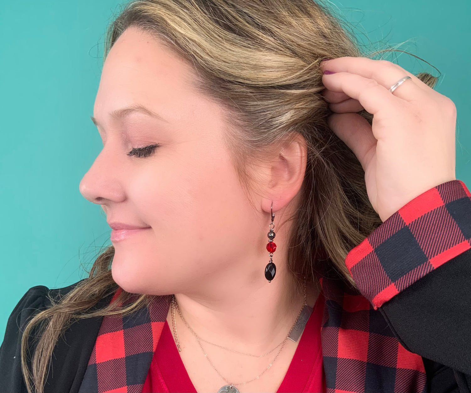 Plaid About You Drop Earrings