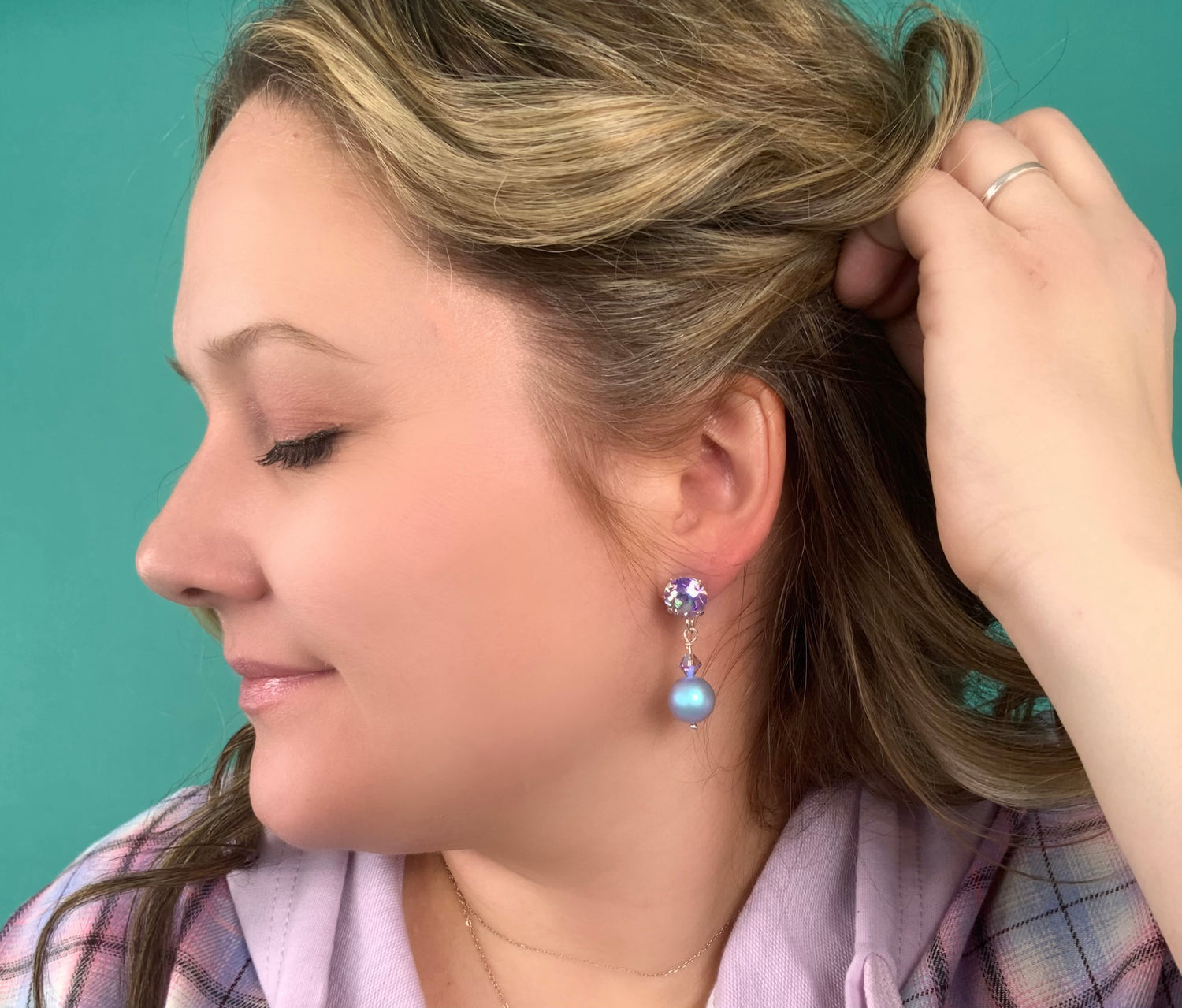Iridescent Purple Perfection Earrings