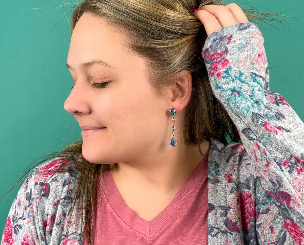 Drops of Rainbow Helix Earrings - KaraMarie
