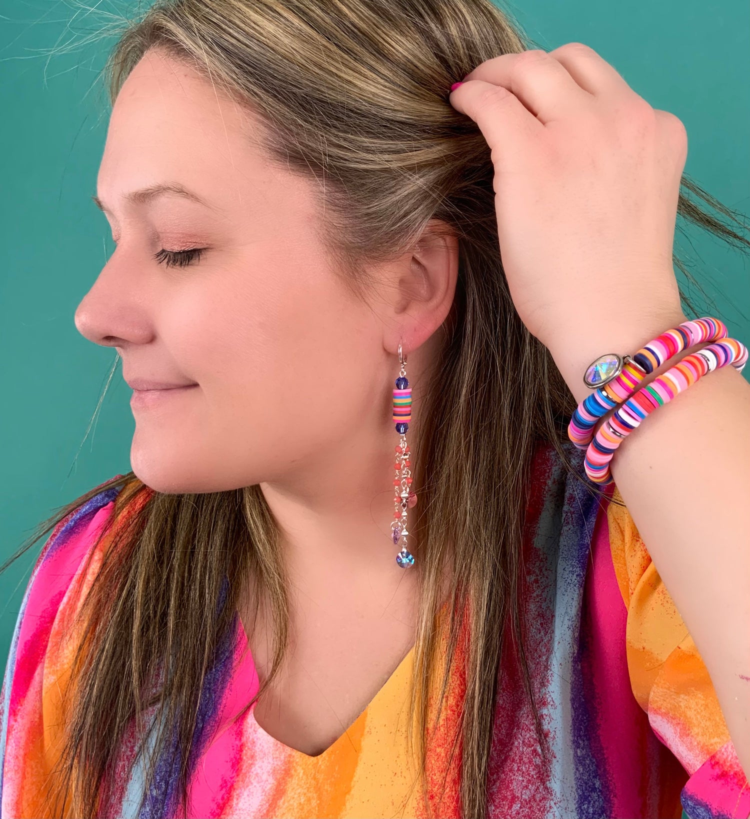 Colorful Fringe Earrings