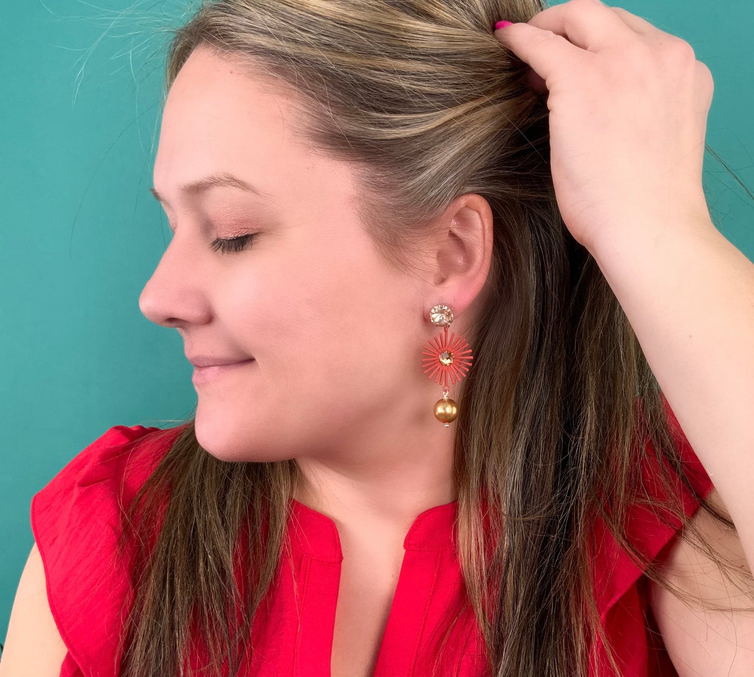 Golden Rays Sunburst Earrings