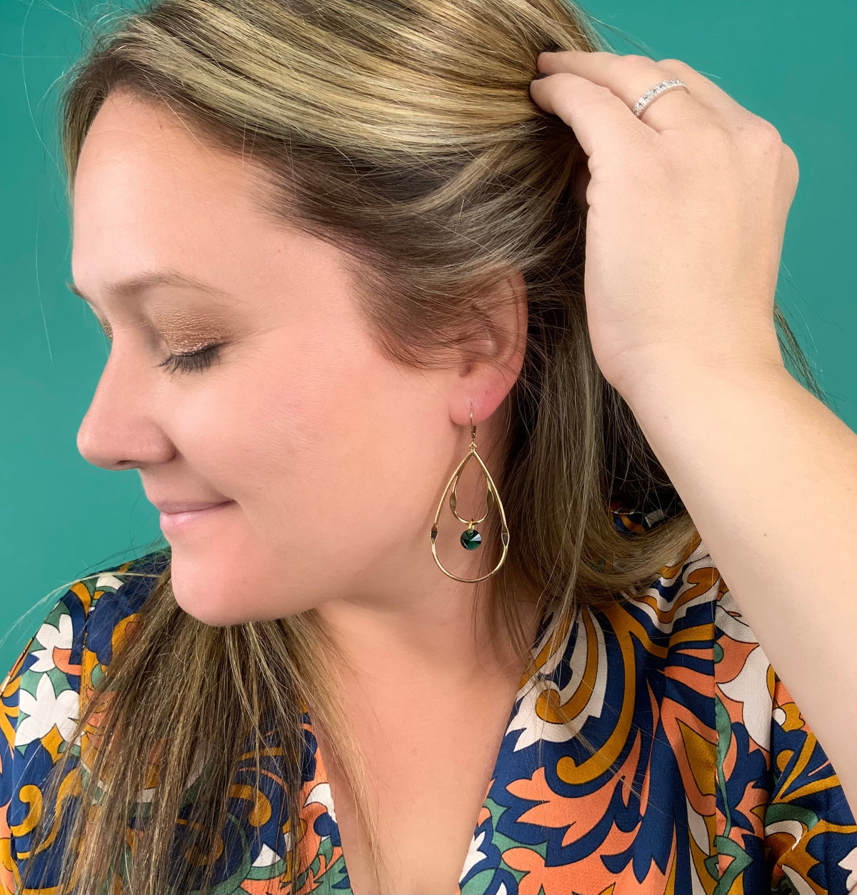 Garden Dream Earrings in Emerald - KaraMarie