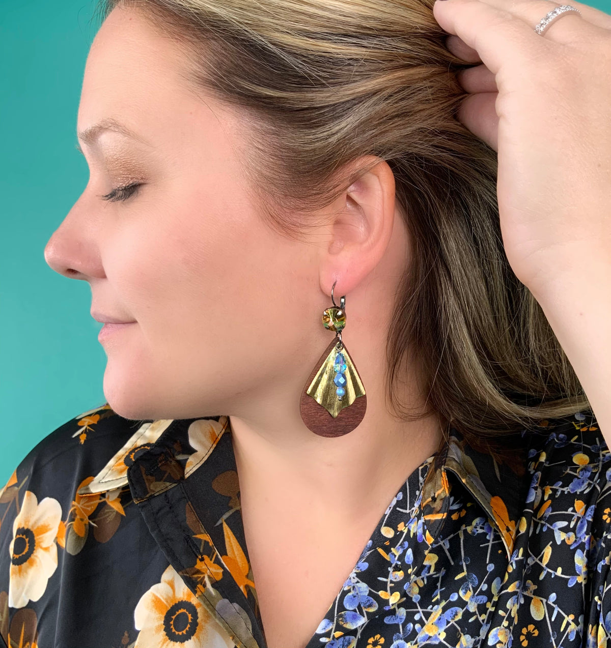 Wooden Wave Earrings - KaraMarie