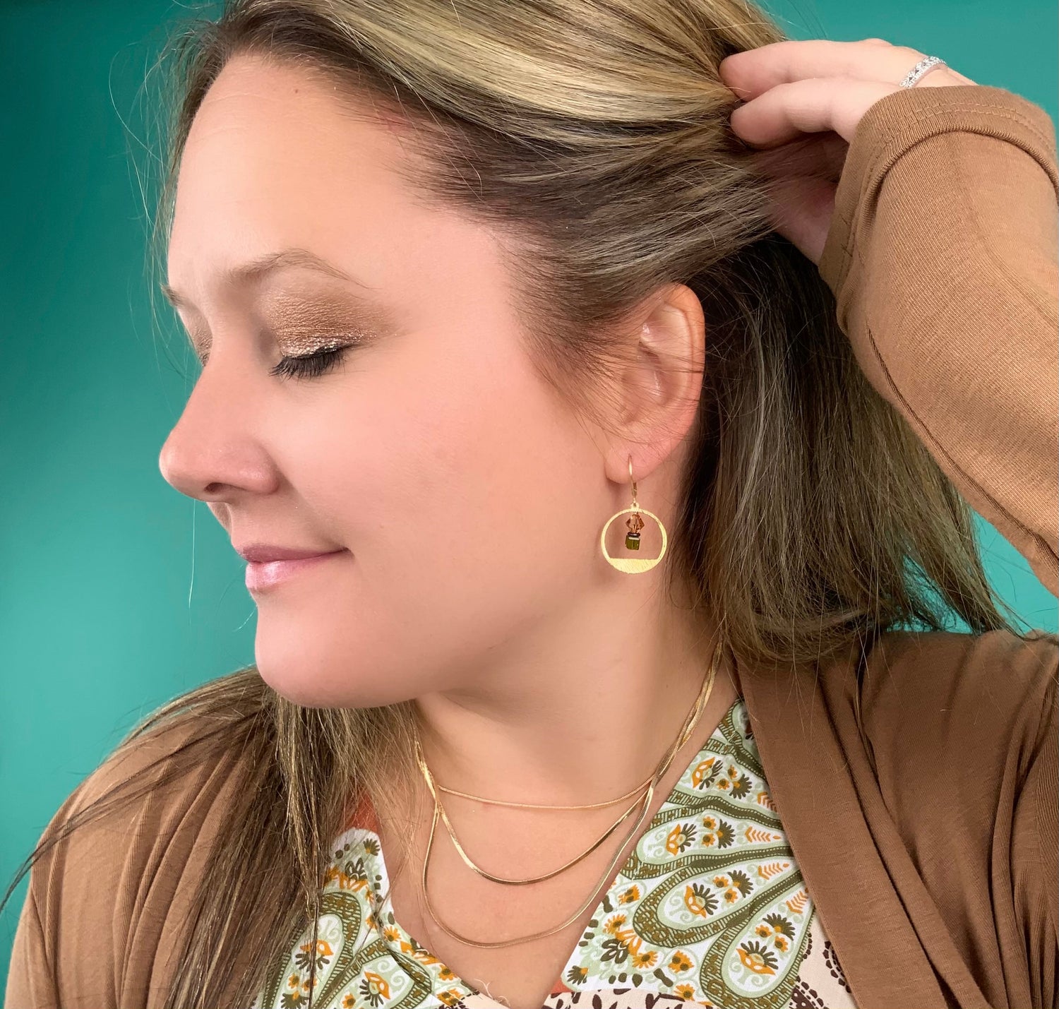 Ring of Gold Drop Earring