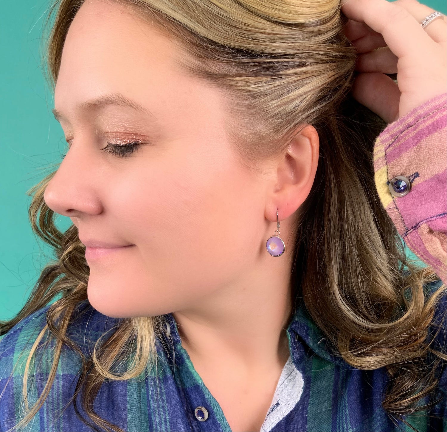 Rivoli Round Drop Earring in Unicorn