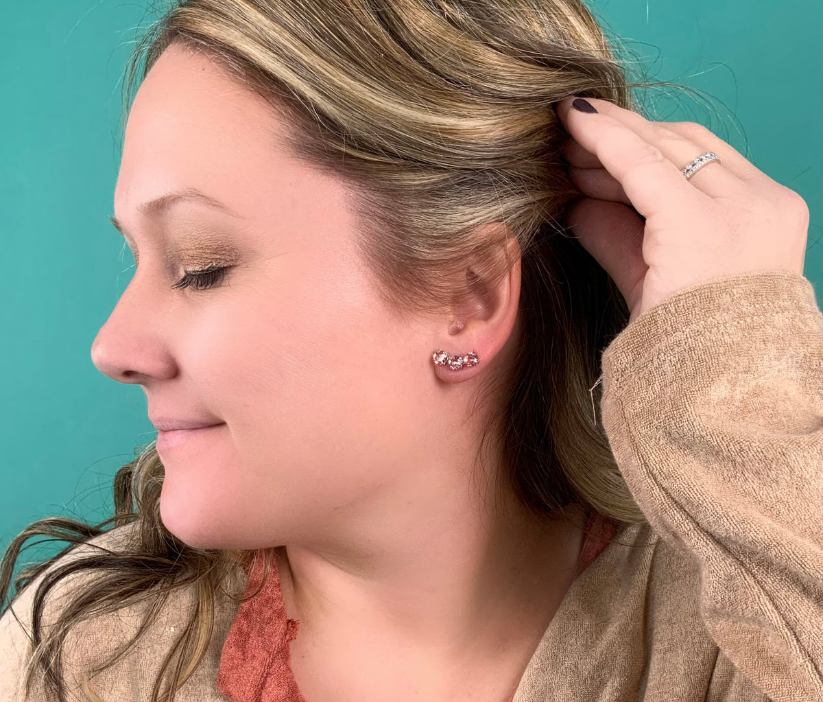 Simple Ear Crawler in Rose Peach - KaraMarie